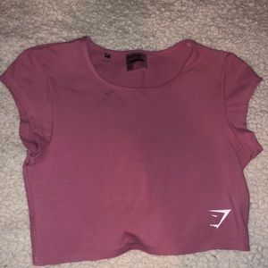 Gymshark Dreamy Cap Sleeve crop top: pink